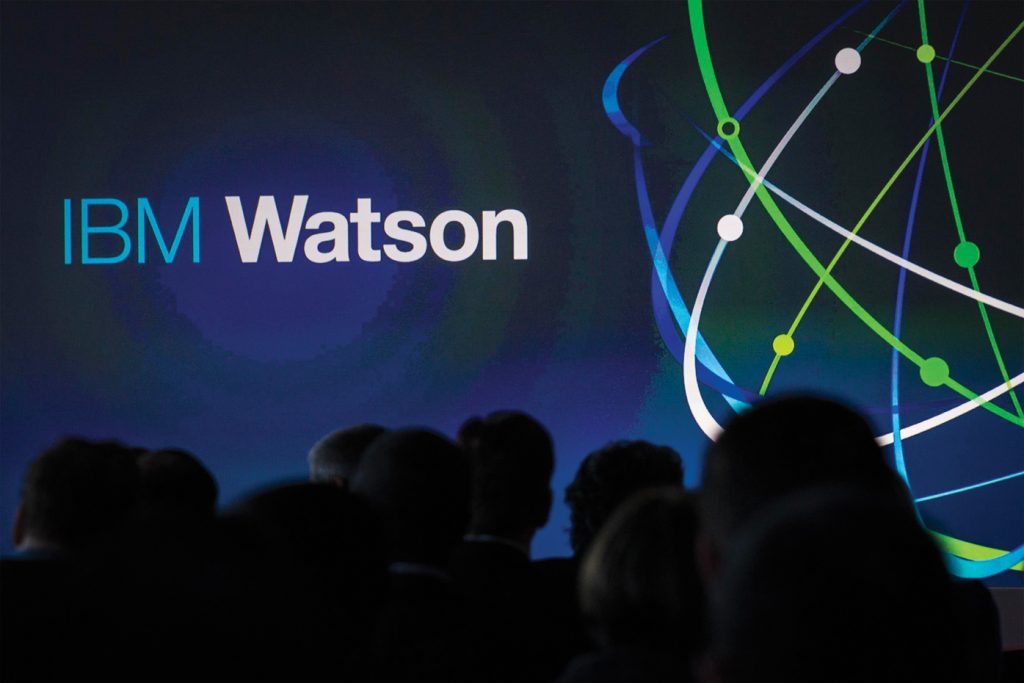 Attendees gather at IBM Watson event in lower Manhattan, New York